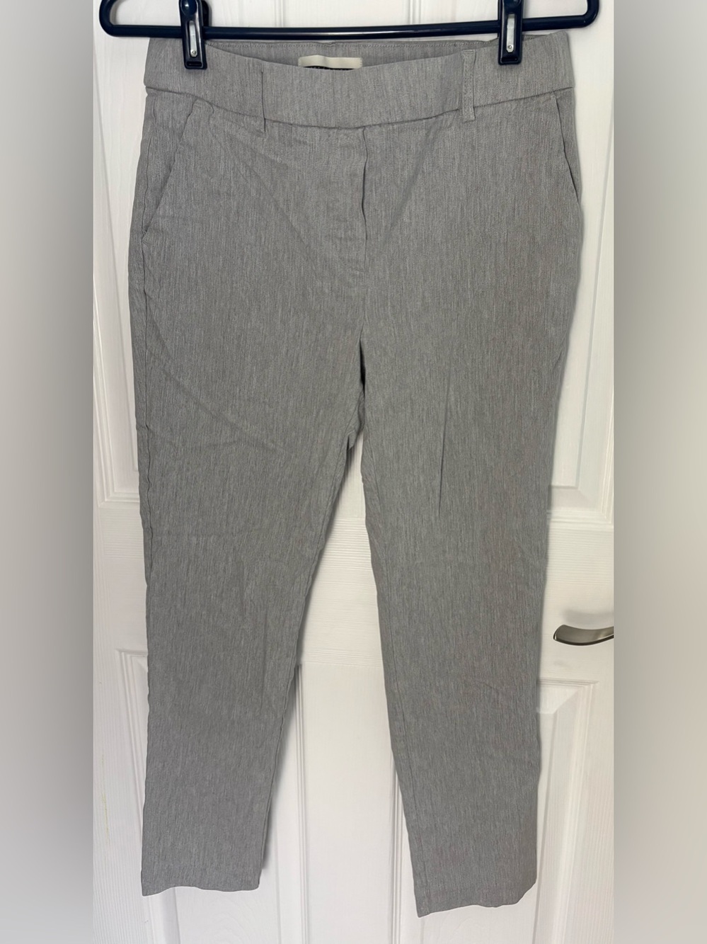 Jules & Leopold Light Gray Pinstripe Casual Pants With Front Pockets